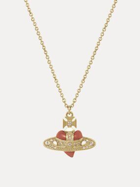 Vivienne Westwood New Diamante Heart Pendant Necklace